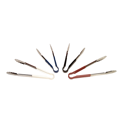 Servierzange mit Plastikgriff hitzebeständig 24cm - blau